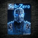 متال پوستر ساب زیرو Sub-zero از بازی مورتال کمبت Mortal Kombat با کد E-742