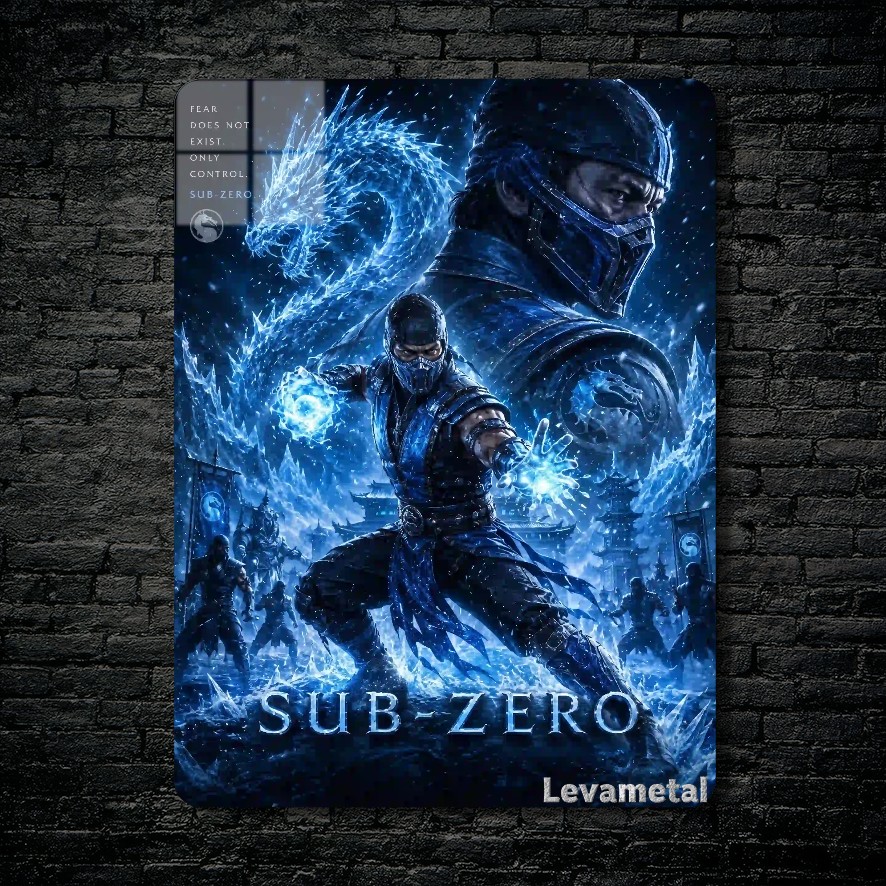 متال پوستر ساب زیرو Sub-zero از بازی مورتال کمبت Mortal Kombat با کد E-744
