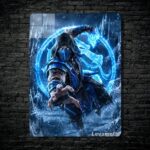 متال پوستر ساب زیرو Sub-zero از بازی مورتال کمبت Mortal Kombat با کد E-748