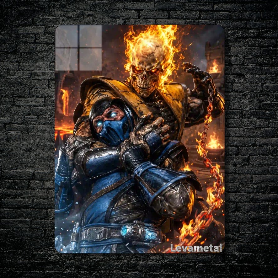 متال پوستر اسکورپیون Scorpion از بازی مورتال کمبت Mortal Kombat با کد E-758