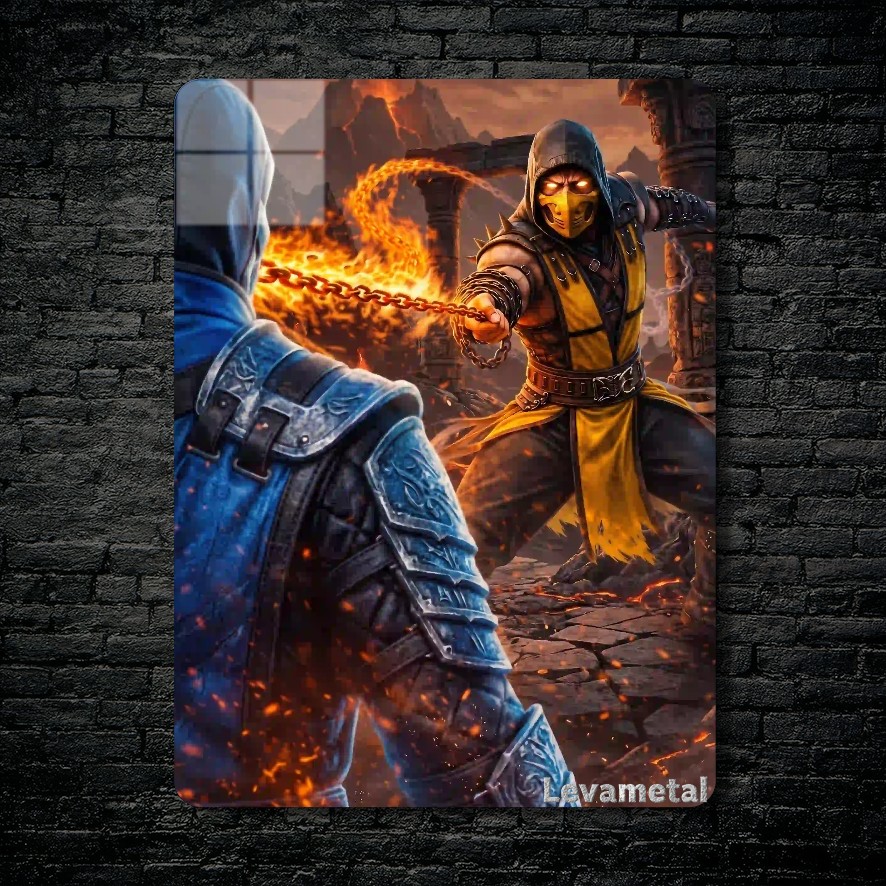 متال پوستر اسکورپیون Scorpion از بازی مورتال کمبت Mortal Kombat با کد E-759