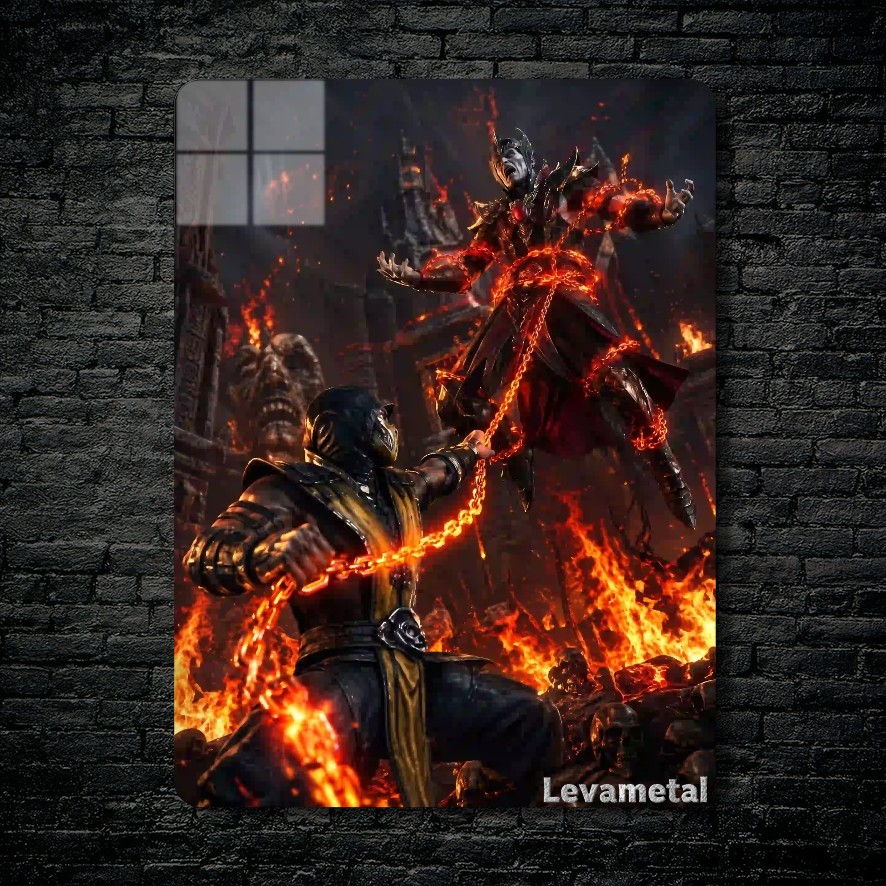 متال پوستر اسکورپیون Scorpion از بازی مورتال کمبت Mortal Kombat با کد E-760