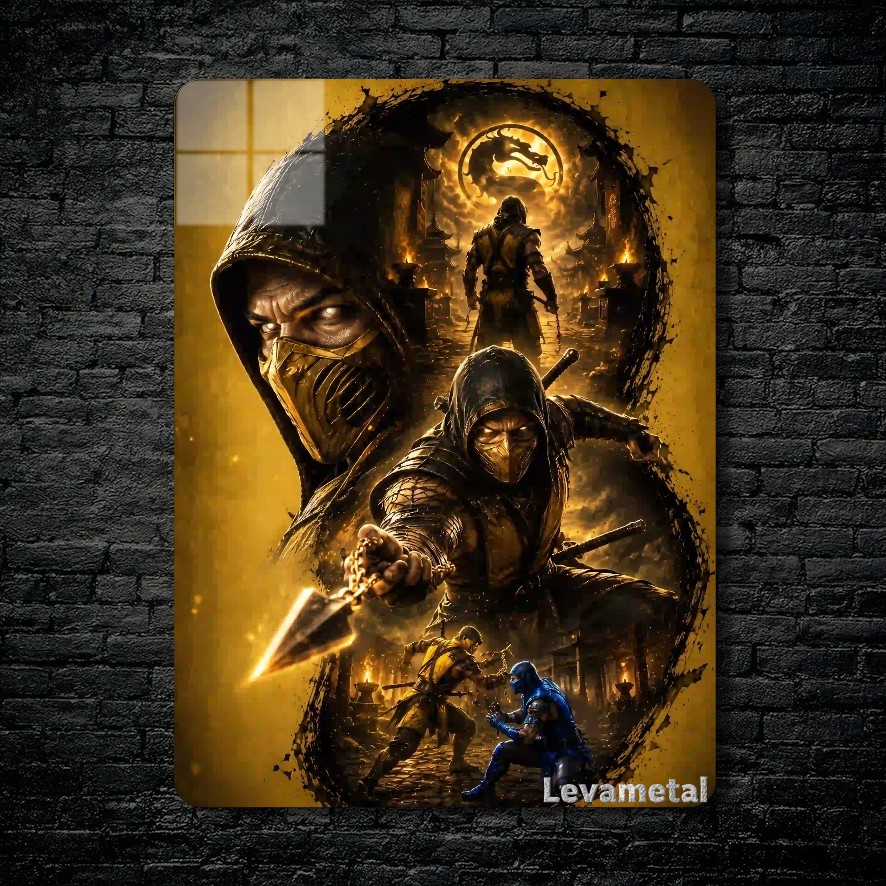 متال پوستر اسکورپیون Scorpion از بازی مورتال کمبت Mortal Kombat با کد E-761