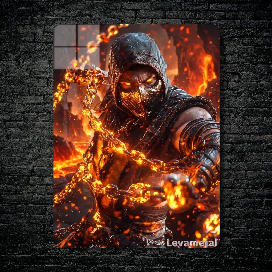 متال پوستر اسکورپیون Scorpion از بازی مورتال کمبت Mortal Kombat با کد E-766