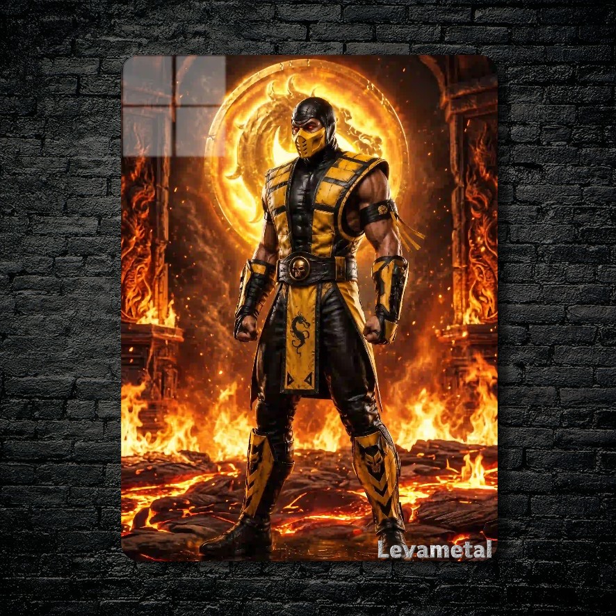 متال پوستر اسکورپیون Scorpion از بازی مورتال کمبت Mortal Kombat با کد E-767