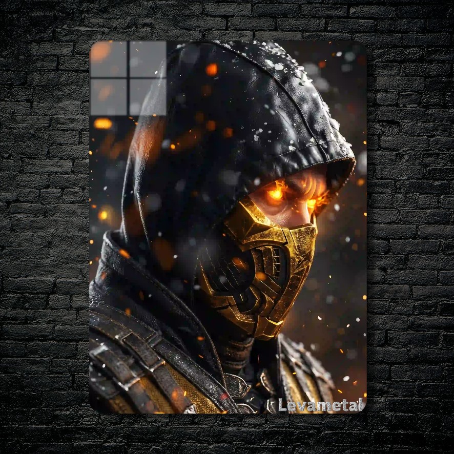 متال پوستر اسکورپیون Scorpion از بازی مورتال کمبت Mortal Kombat با کد E-768