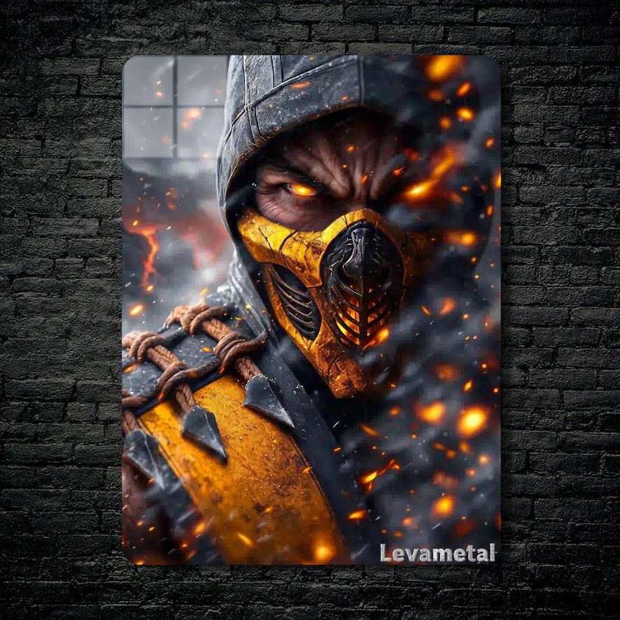متال پوستر اسکورپیون Scorpion از بازی مورتال کمبت Mortal Kombat با کد E-770
