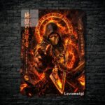 متال پوستر اسکورپیون Scorpion از بازی مورتال کمبت Mortal Kombat با کد E-771