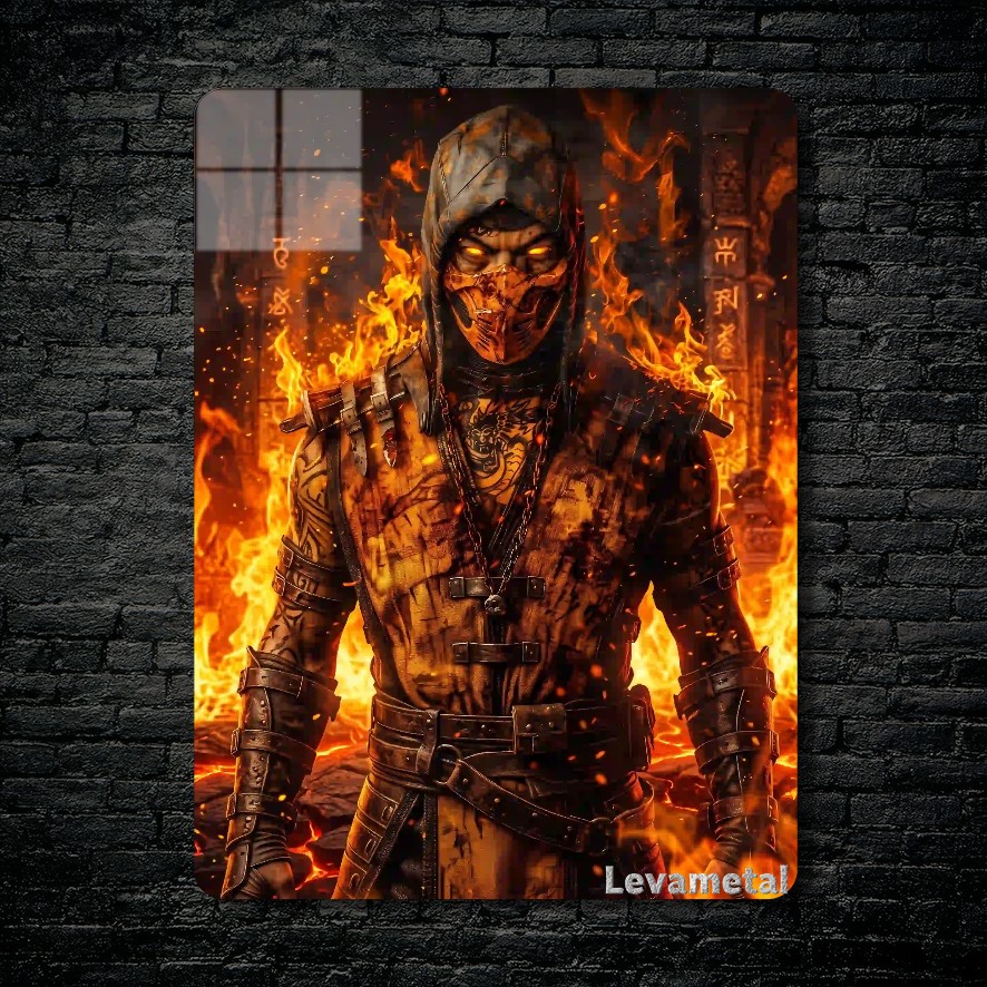 متال پوستر اسکورپیون Scorpion از بازی مورتال کمبت Mortal Kombat با کد E-772