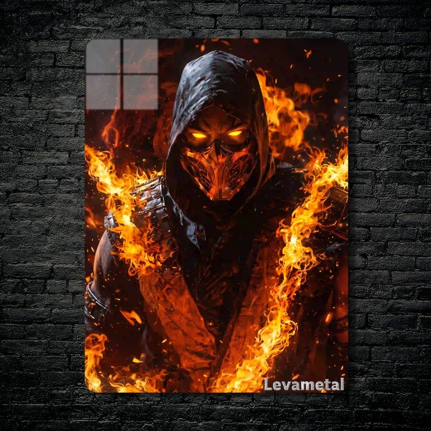 متال پوستر اسکورپیون Scorpion از بازی مورتال کمبت Mortal Kombat با کد E-776