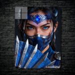 متال پوستر کیتانا Kitana از بازی مورتال کمبت Mortal Kombat با کد E-791