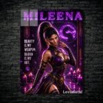 متال پوستر میلینا Mileena از بازی مورتال کمبت Mortal Kombat با کد E-805
