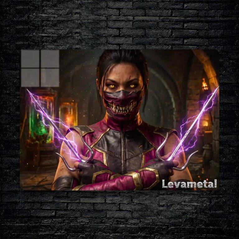 متال پوستر میلینا Mileena از بازی مورتال کمبت Mortal Kombat با کد E-809