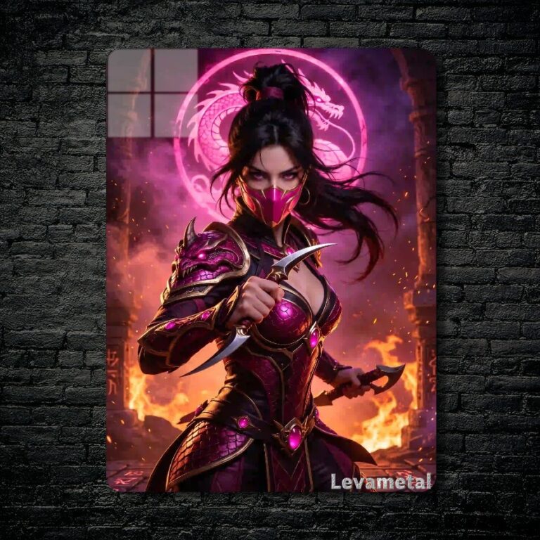 متال پوستر میلینا Mileena از بازی مورتال کمبت Mortal Kombat با کد E-811