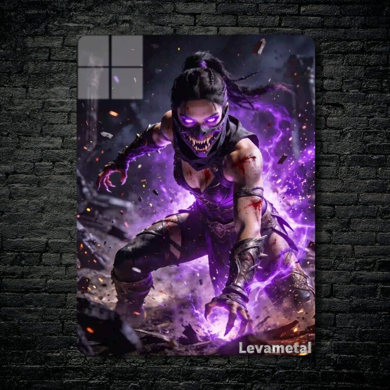 متال پوستر میلینا Mileena از بازی مورتال کمبت Mortal Kombat با کد E-812