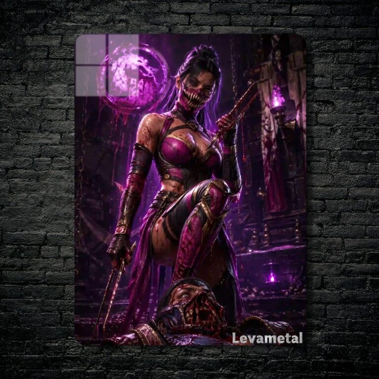 متال پوستر میلینا Mileena از بازی مورتال کمبت Mortal Kombat با کد E-813