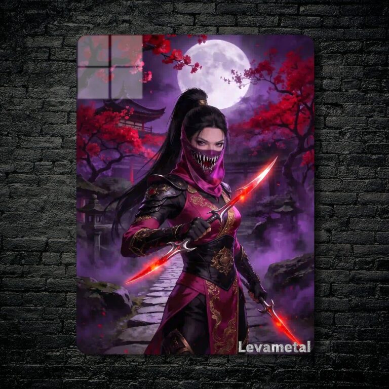متال پوستر میلینا Mileena از بازی مورتال کمبت Mortal Kombat با کد E-814