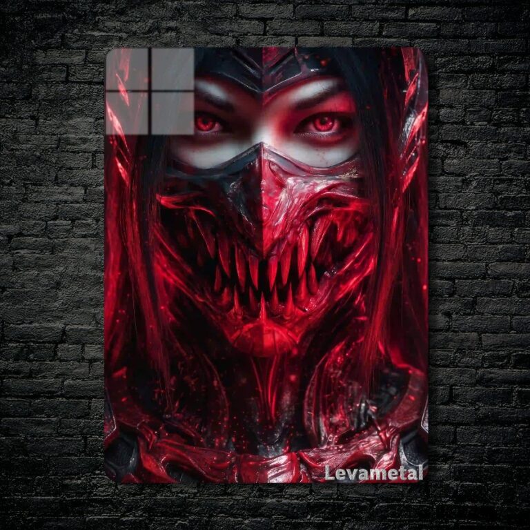 متال پوستر میلینا Mileena از بازی مورتال کمبت Mortal Kombat با کد E-816