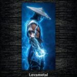متال پوستر رایدن Raiden از بازی مورتال کمبت Mortal Kombat با کد E-855