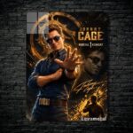 متال پوستر جانی کیج Johnny Cage از بازی مورتال کمبت Mortal Kombat با کد E-864