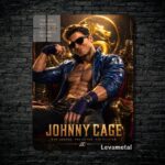 متال پوستر جانی کیج Johnny Cage از بازی مورتال کمبت Mortal Kombat با کد E-867