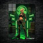 متال پوستر سونیا بلید Sonya Blade از بازی مورتال کمبت Mortal Kombat با کد E-873