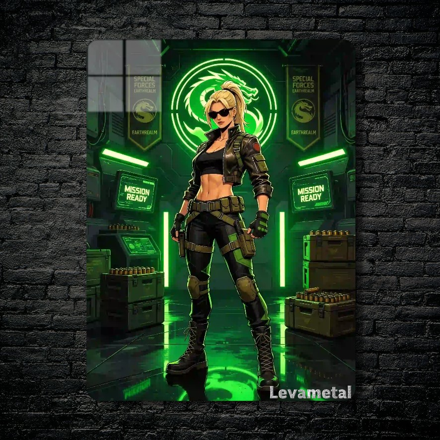 main-mockup-118306-1791229619.jpeg متال پوستر سونیا بلید Sonya Blade از بازی مورتال کمبت Mortal Kombat با کد E-873