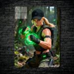 متال پوستر سونیا بلید Sonya Blade از بازی مورتال کمبت Mortal Kombat با کد E-874