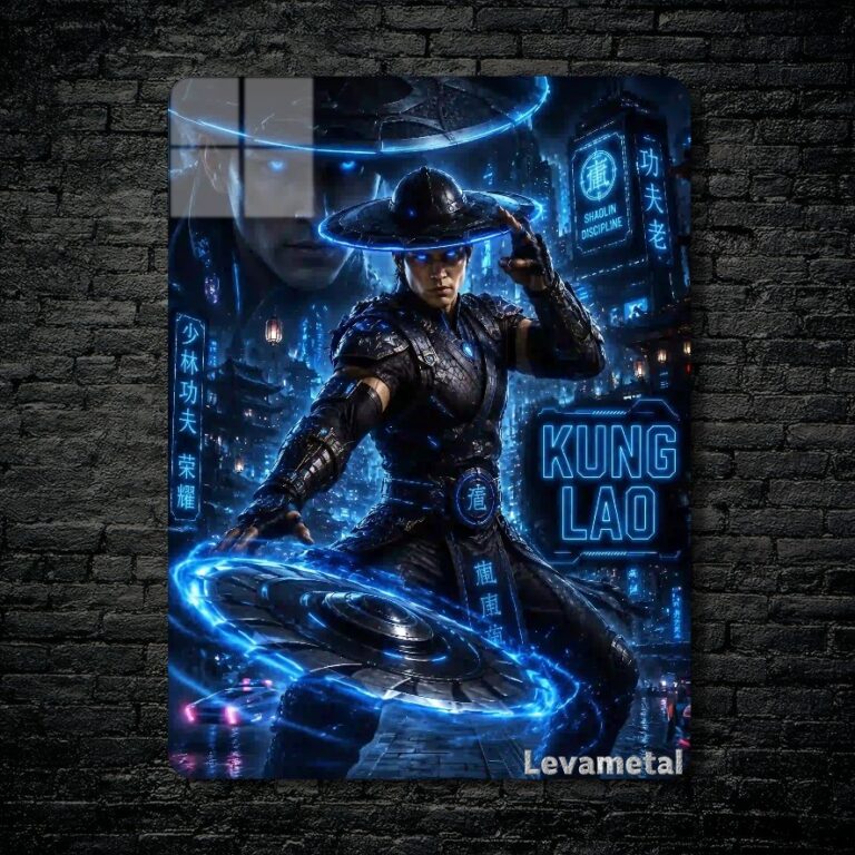 متال پوستر کونگ لائو Kung Lao از بازی مورتال کمبت Mortal Kombat با کد E-882