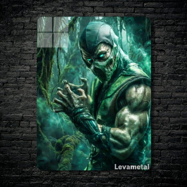 متال پوستر رپتایل Reptile از بازی مورتال کمبت Mortal Kombat با کد E-891