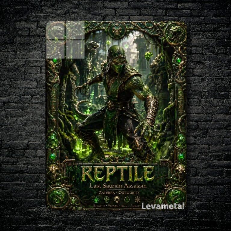 متال پوستر رپتایل Reptile از بازی مورتال کمبت Mortal Kombat با کد E-890