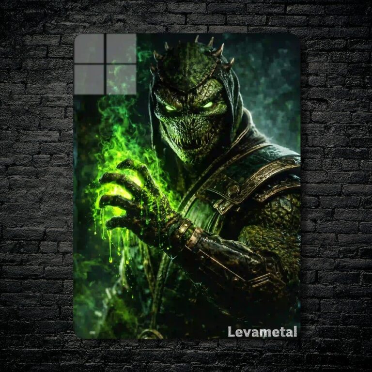 متال پوستر رپتایل Reptile از بازی مورتال کمبت Mortal Kombat با کد E-887