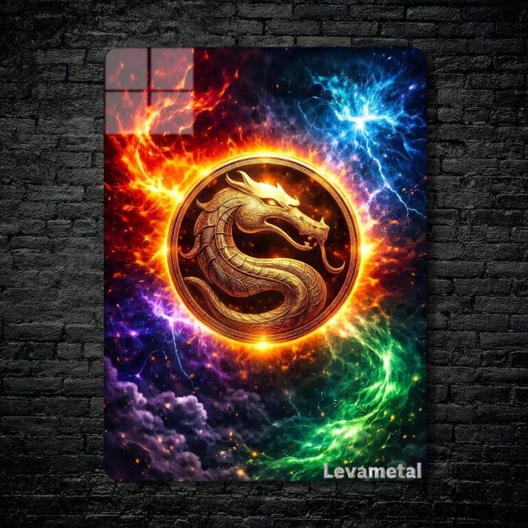 متال پوستر لوگو بازی مورتال کمبت Mortal Kombat با کد E-895