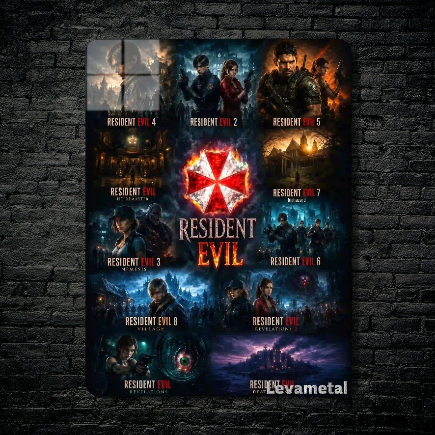 متال پوستر بازی رزیدنت اویل Resident Evil با کد E-899