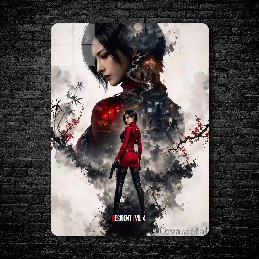 main-mockup-118541-1791578234.jpeg متال پوستر ایدا وانگ Ada Wong از بازی رزیدنت اویل Resident Evil با کد E-938