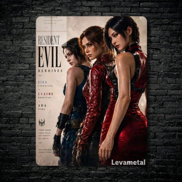 متال پوستر ایدا وانگ Ada Wong از بازی رزیدنت اویل Resident Evil با کد E-941