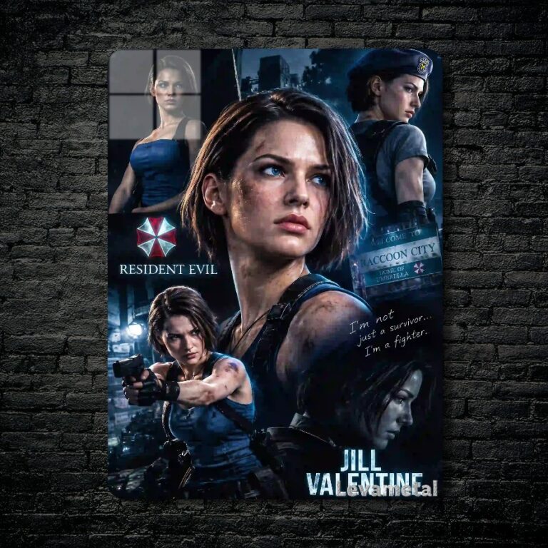 متال پوستر جیل ولنتاین Jill Valentine از بازی رزیدنت اویل Resident Evil با کد E-952