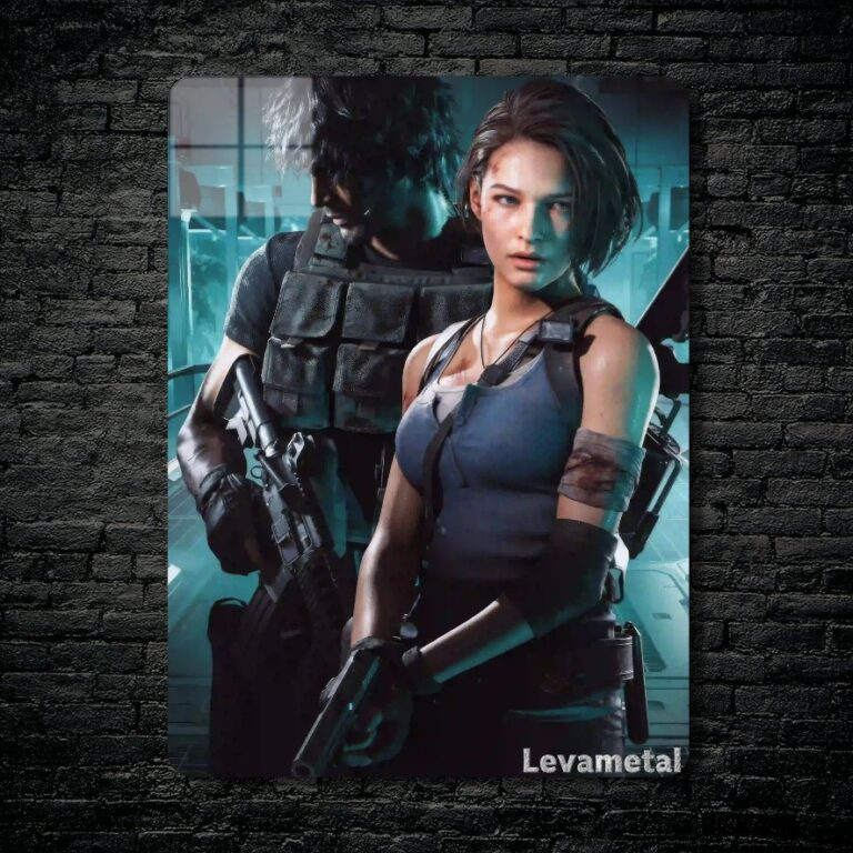 متال پوستر جیل ولنتاین Jill Valentine از بازی رزیدنت اویل Resident Evil با کد E-957
