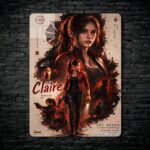 متال پوستر کلر ردفیلد Claire Redfield از بازی رزیدنت اویل Resident Evil با کد E-959