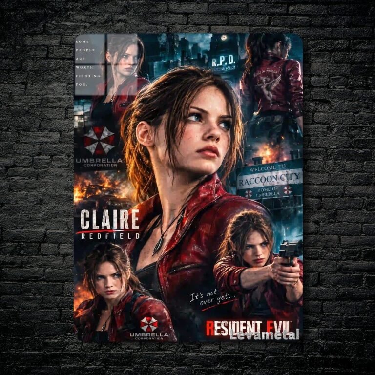 متال پوستر کلر ردفیلد Claire Redfield از بازی رزیدنت اویل Resident Evil با کد E-960